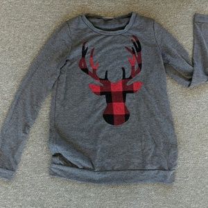 Deer Plaid Long Sleeve